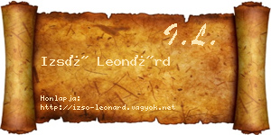 Izsó Leonárd névjegykártya